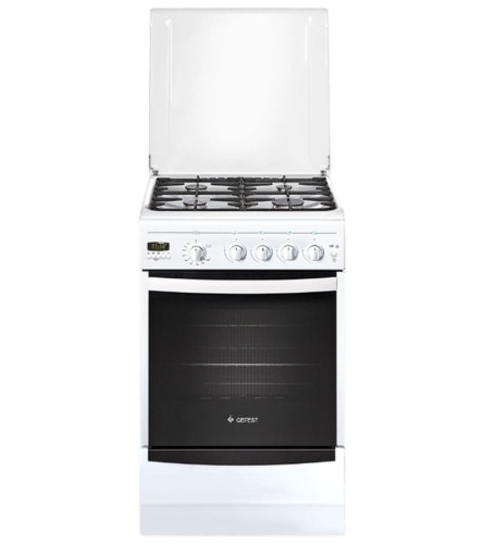 Плита газовая Gefest ПГ 5100-04 белый, конфорок 4 шт, духовка 52 л, 50 см x 85 см x 58.5 см
