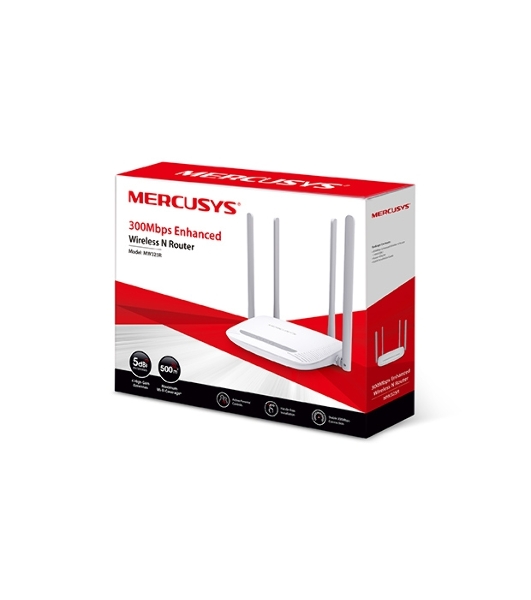 Беспроводный маршрутизатор Mercusys MW325R, 300 Мбит/с,4 порта 100 Мбит/с, 4 фиксированных антенны