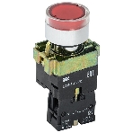 Кнопка LAY5-BW3461 с подсв. красн. 1з IEK BBT50-BW-K04, фото 1