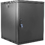 Шкаф коммутационный ЦМО (ШРН-9.350.1-9005) настенный 9U 600x350 мм пер. дв. стал. лист 200 кг черный 300 мм, фото4