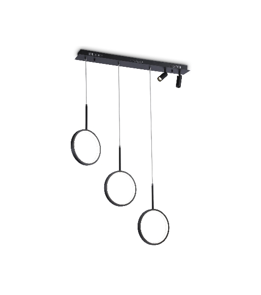 Светильник Ambrella light FL5278/3+2 BK черный 59W 3000K/4200K/6400K+4200K 800*20*1200 (ПДУ ИК)