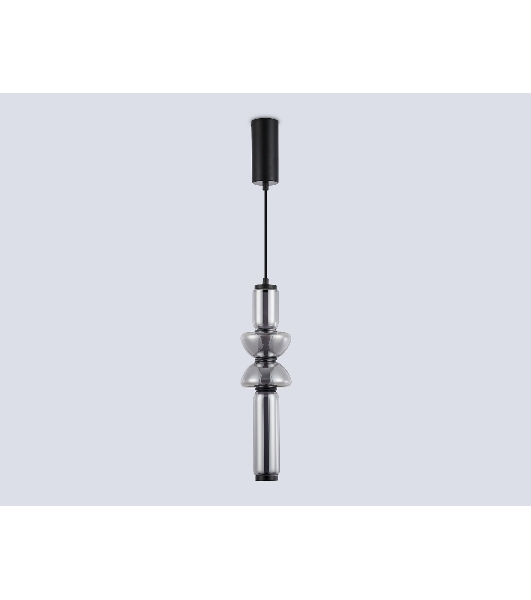 Подвесной светодиодный светильник Ambrella light LH11021 BK/SM черный/дымчатый 17W 3000K D120*435