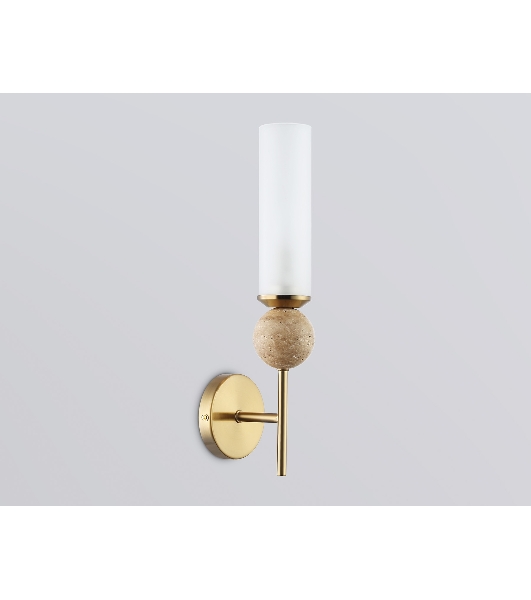 Настенный светильник Ambrella light LH53254 BS/FR латунь/белый матовый E14 max 40W 110*100*400
