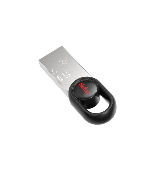 Флешка USB Netac UM2 (NT03UM2N-064G-20BK), 64Gb, USB 2.0, R/W 100/40, серебристый/черный