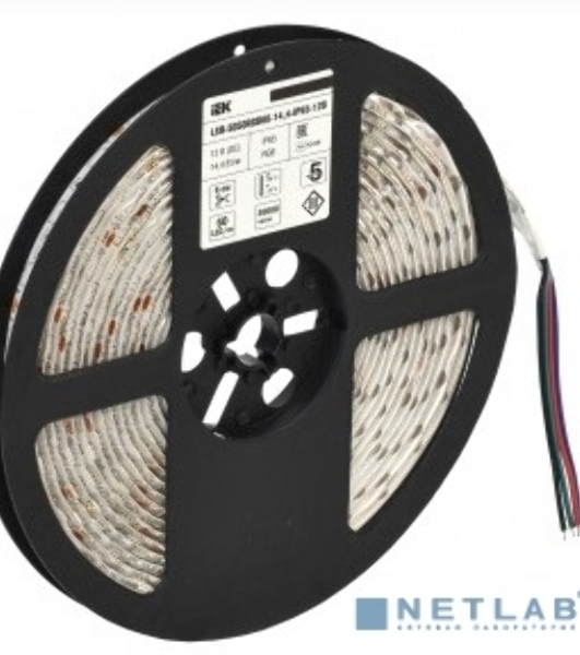 Лента светодиодная IEK LED 5м LSR-5050RGB60-14,4-IP65-12В IEK