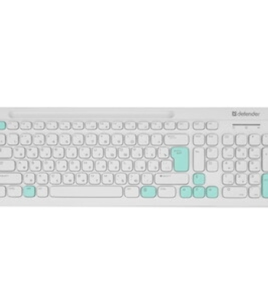 Комплект клавиатура+мышь Defender Cerrato C-978 беспроводной, USB, 1600 DPI, белый/голубой
