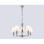 Люстра Ambrella light LH75253/5 SN/FR сатин никель/белый матовый E14*5 max 40W D700*510, фото9