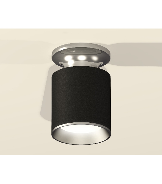 Светильник Ambrella Light XS6302120 SBK/PSL черный песок/серебро полированное MR16 GU5.3 (N6903, C6302, N6104)