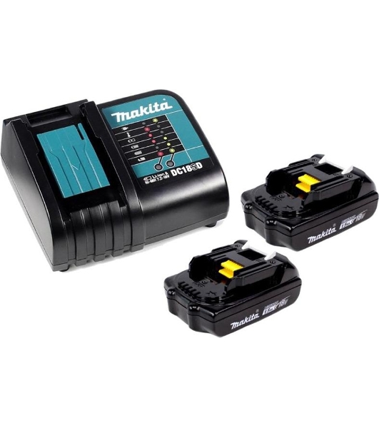 Набор Makita 2 шт BL1815N аккумулятор + 1 шт DC18SD зарядное устройсво + кейс 197143-8