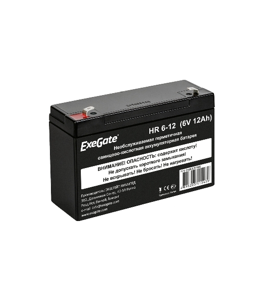 Батарея для ИБП ExeGate HR 6-12 (6V 12Ah), клеммы F1