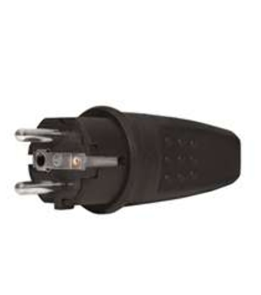 Вилка прямая c заземлением каучук 16А 250В IP44 (602227) UNIVersal