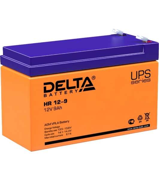 Батарея для ИБП Delta HR 12-9 (12V, 9Ah)
