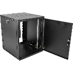 Шкаф коммутационный ЦМО (ШРН-9.350.1-9005) настенный 9U 600x350 мм пер. дв. стал. лист 200 кг черный 300 мм, фото2