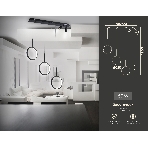 Светильник Ambrella light FL5278/3+2 BK черный 59W 3000K/4200K/6400K+4200K 800*20*1200 (ПДУ ИК), фото6