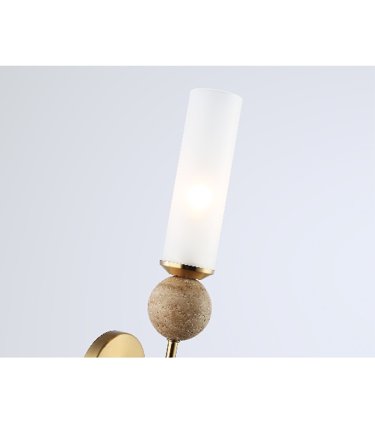 Настенный светильник Ambrella light LH53254 BS/FR латунь/белый матовый E14 max 40W 110*100*400