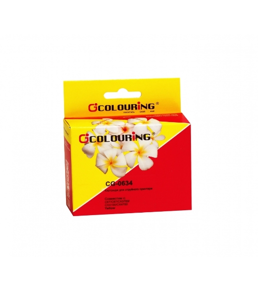 Картридж струйный Colouring CG-0634 Yellow пигментные (250 стр. 12 мл) для принтеров Epson C67/C87/CX3700/CX4100/CX4700