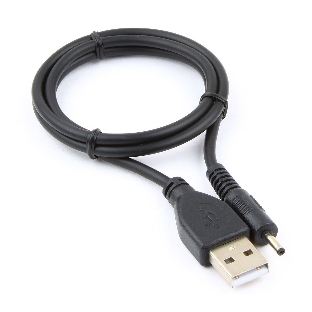 Кабель Gembird/Cablexpert AM/DC 2,5мм 5V 2A (для планшетов Android), 0.7м, экран, черный, пакет