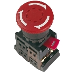 Кнопка AE-22 'Грибок' красн. IEK BBG10-AE-K04, фото 1