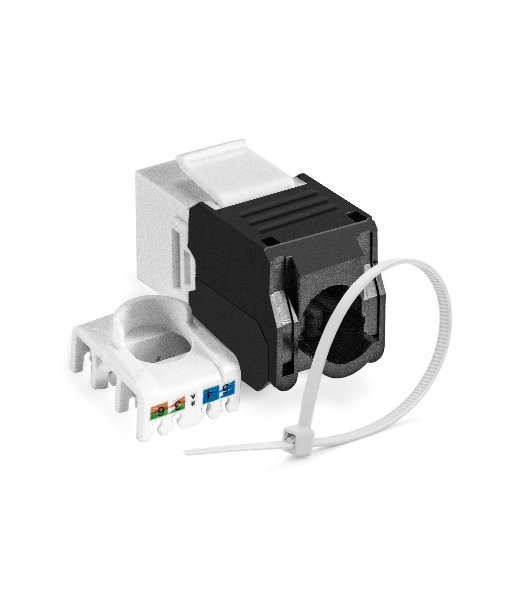 Модуль-вставка Keystone Jack RJ-45 ExeGate KJ-8P8C-U-C6-180-TL (Кат.6, неэкранированная, 180 градусов, IDC Toolless (без инструмента))
