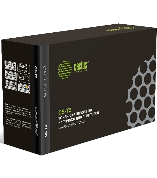 Картридж лазерный Cactus CS-T2 (T2) черный (4500 стр.) для Deli P2000DW/M2000DW