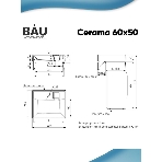 Раковина над стиральной машиной BAU Cerama 60х50, литьевой мрамор в комплекте с кронштейнами и выпус, фото11