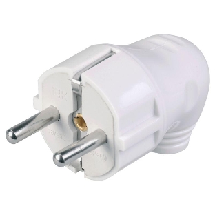Вилка IEK EVP11-16-01-K01 ВПу11-01-Ст разборная угловая с з/к 16А белая