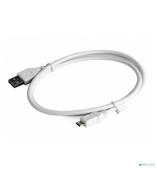 Кабель Gembird/Cablexpert AM/microBM 5P, 0.5м, экран, белый, пакет
