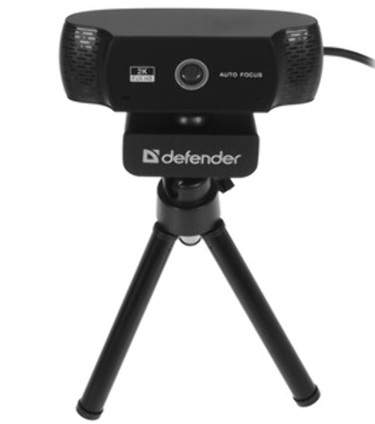 Веб-камера Defender G-lens 2591 2560x1440, 30 кадр/с, USB, микрофон, крепление на мониторе