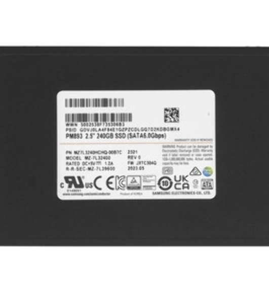 Накопитель SSD Samsung PM893, 240Gb, SATA III, 2.5', R/W 550/380
