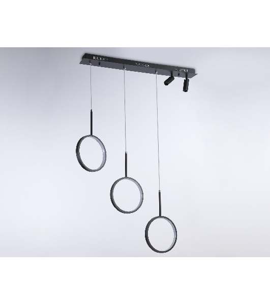 Светильник Ambrella light FL5278/3+2 BK черный 59W 3000K/4200K/6400K+4200K 800*20*1200 (ПДУ ИК)