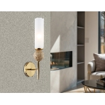 Настенный светильник Ambrella light LH53254 BS/FR латунь/белый матовый E14 max 40W 110*100*400, фото 1