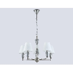 Люстра Ambrella light LH75253/5 SN/FR сатин никель/белый матовый E14*5 max 40W D700*510, фото6