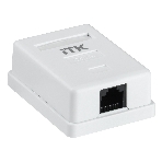 Настенная информационная розетка RJ45 8P8C, кат.5Е, UTP, 1-порт, белая , фото 1