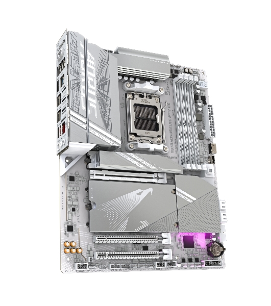 Материнская плата Gigabyte X870 A ELITE WIFI7 ICE, AM5, AMD X870, 4xDDR5, 4xSATA, 4xM.2, 1xPCI-E 5.0 x16, 1xPCI-E 4.0 x4, 1xPCI-E 3.0 x2, 1xHDMI, 1x 2.5Gb LAN, 2xUSB-C 4.0, 2xUSB 3.2 Gen 2, 4xUSB 3.2 Gen 1, 4xUSB 2.0, 2x3.5 мм, 7.1, ATX