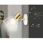 Светильник Ambrella light TR8600 WH/GD белый/золото E27 max 40W 154*145*205, фото 1