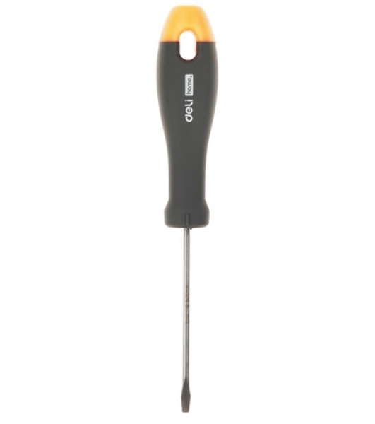 Отвертка шлицевая Home Series Gray' Deli HT1103C 3x75мм Эксклюзивный дизайн, рукоятка из высококачественного софттач пластика