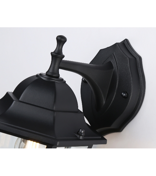 Уличный настенный светильник Ambrella light ST2018 BK/CL черный/прозрачный IP54 E27 max 40W 360*150*210