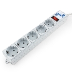 Фильтр-удлинитель Power Cube B 5,0 м 5 розеток (серый) 10А/2,2 кВт, фото7