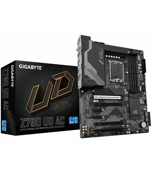 Материнская плата Gigabyte Z790 UD AX (V1.1/V1.2), LGA 1700, Intel Z790, 4xDDR5, 6xSATA, 3xM.2, 1xPCIe 5.0 x16, 1xPCIe 4.0 x4, 1xPCIe 3.0 x1, 1xHDMI, 1xDP, 1x 2.5Gb LAN, 4xUSB-A 2.0, 4xUSB-A 3.2 Gen 1, 1xUSB-A 3.2 Gen 2, 1xUSB-C 3.2 Gen 2x2, 7.1, ATX