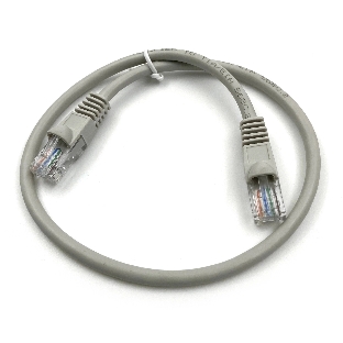 Патч-корд KingPrice KP-PC-c5e-0.5m-g UTP 4 пары cat.5e CCA molded 0.5м серый RJ-45 (m)-RJ-45 (m)