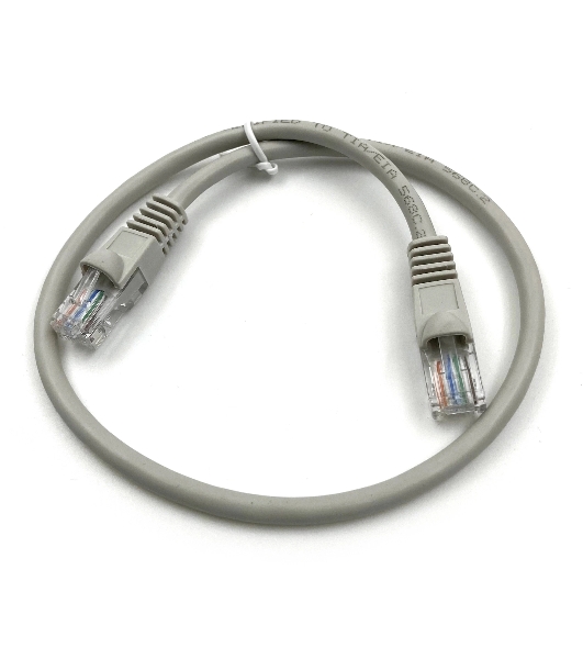 Патч-корд KingPrice KP-PC-c5e-0.5m-g UTP 4 пары cat.5e CCA molded 0.5м серый RJ-45 (m)-RJ-45 (m)