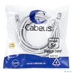Шнур коммутационный Cabeus, Cat.5e, экр., F/UTP, RJ45/RJ45, LSZH, AWG24 10м, серый, фото2