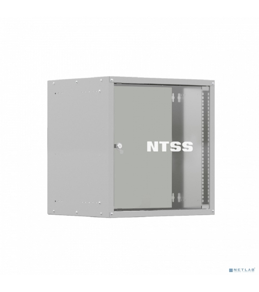 Шкаф коммутационный NTSS LIME (NTSS-WL15U5545GS) настенный 15U 550x450 мм пер. дв. стекл несъемн. бок. пан. 30 кг серый