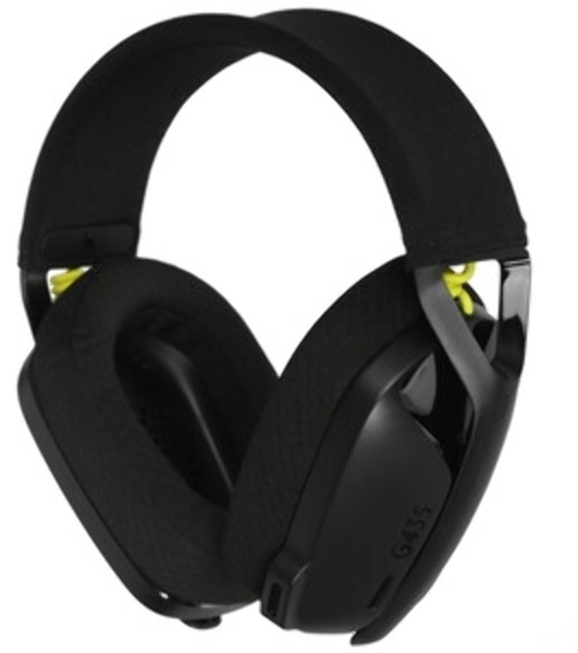 Гарнитура Logitech G435 чёрный/жёлтый, беспроводная, Bluetooth/USB, до 18 ч