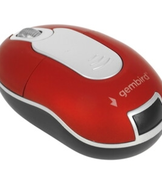 Мышь беспроводная Gembird MUSW-605 красный, 1200 dpi, радиоканал, USB, кнопки - 3