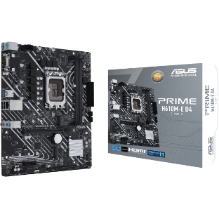 Материнская плата ASUS PRIME H610M-E D4-CSM, LGA 1700, Intel H610, 2xDDR4, 4xSATA, 2xM.2 PCIe 3.0 (x2, x4), 1xPCIe 4.0 x16, 1xPCIe x1, 1xHDMI, 1xDP, 1xVGA, 2xUSB-A 2.0, 2xUSB-A 3.2 Gen 1, 1x 1Gb LAN, 3x3.5 мм, 7.1, mATX