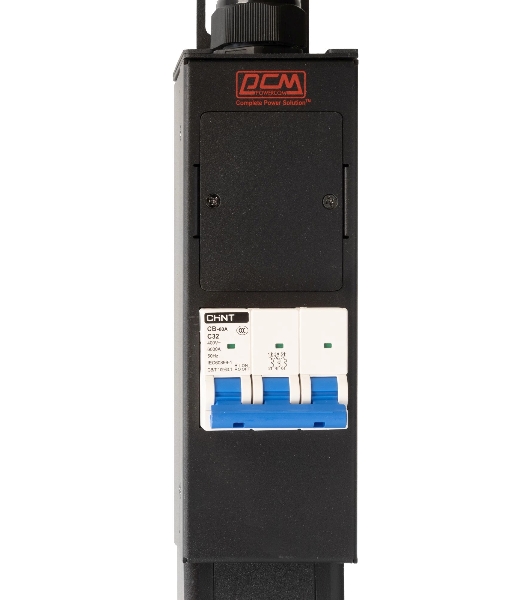 Блок распределения питания Powercom PDU-32AV24-18C3-6C9-3P верт.размещ. 18xC13 6xC19 3x32A IEC 60309 2м