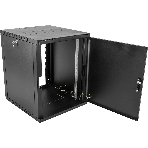 Шкаф ЦМО телекоммуникационный настенный сварной 12U (600 350) съемные стенки, дверь металл, черный, фото2