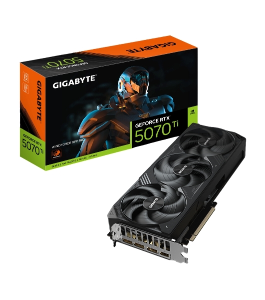 Видеокарта Gigabyte PCI-E GV-N507TWF3-16GD 1.0 NVIDIA GeForce RTX 5070TI 16Gb 256bit GDDR7 2452/28000 HDMIx1 DPx3 HDCP Ret