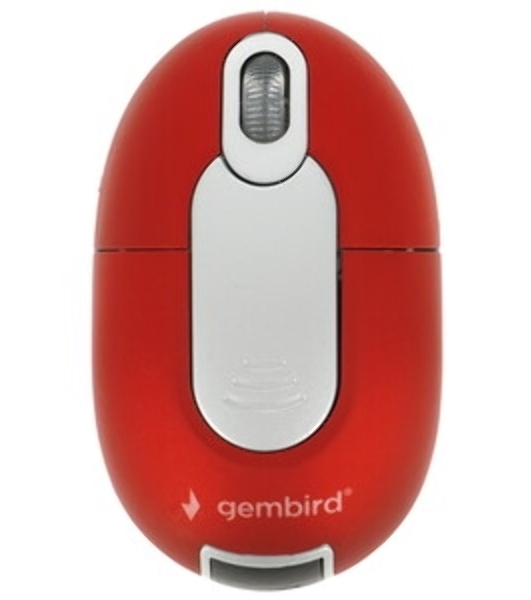 Мышь беспроводная Gembird MUSW-605 красный, 1200 dpi, радиоканал, USB, кнопки - 3